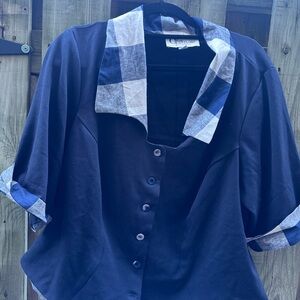 Miss Candyfloss 5X Navy with off white accents